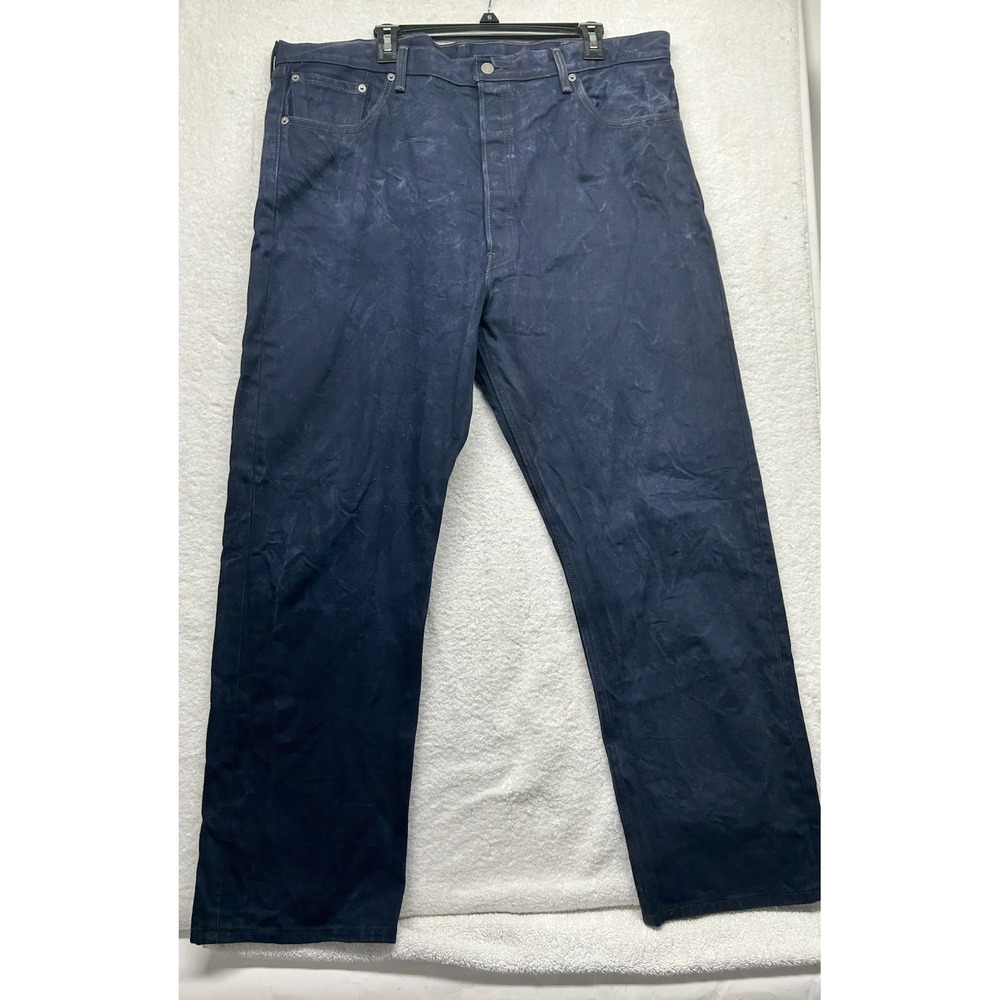 Levis Mens Size 42X32 Blue 501XX Y2K Button Fly Marble Jeans (T6)